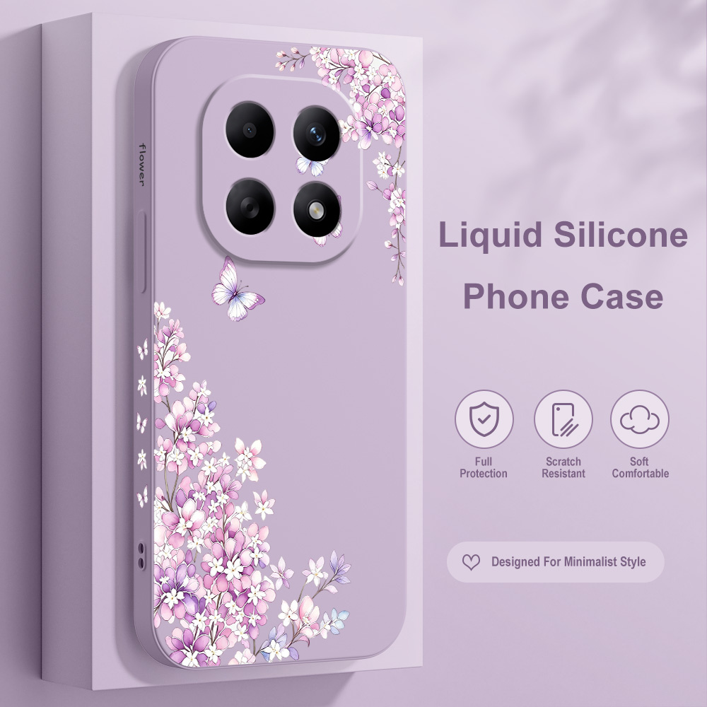 Xiaomi Redmi Note 13 - Violet Floral Phone Case For Xiaomi