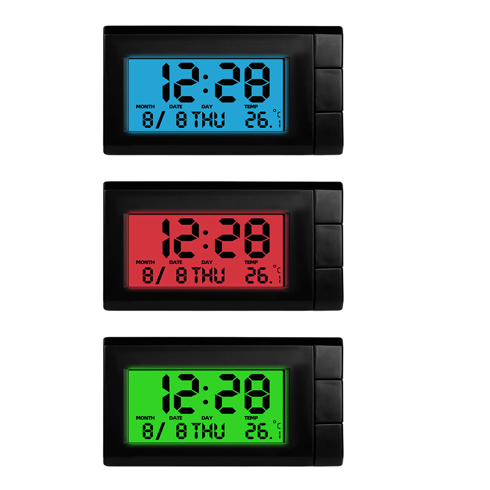 Electronics Gadgets For Car - Car Electronic Clock Luminous Electronic Temperature