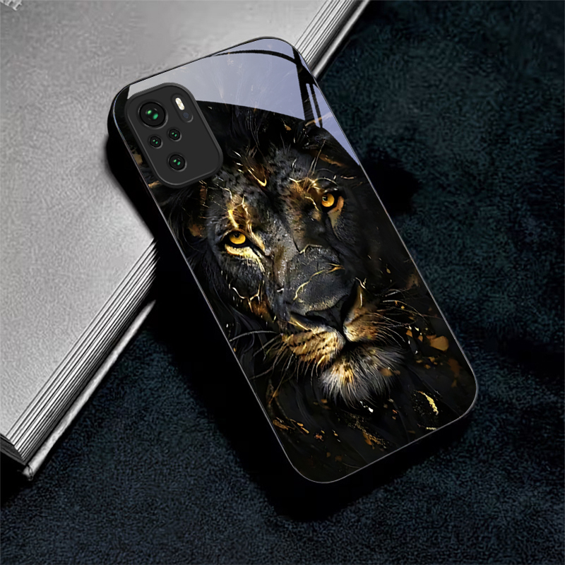 Xiaomi Redmi Note 13 - Lion With Golden Black Glass Phone