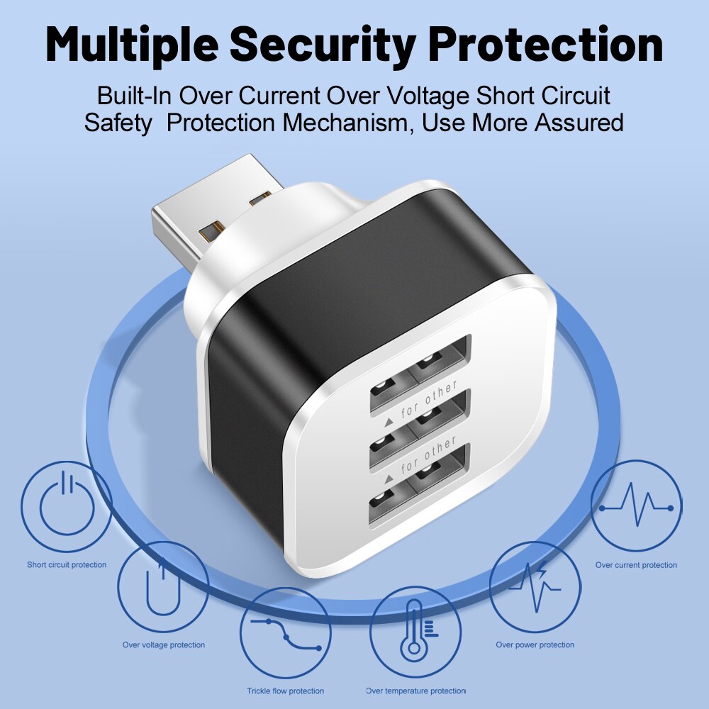 3 Port USB Slots Adaptor USB 3 - Electronics Gadgets For Car recension och pris