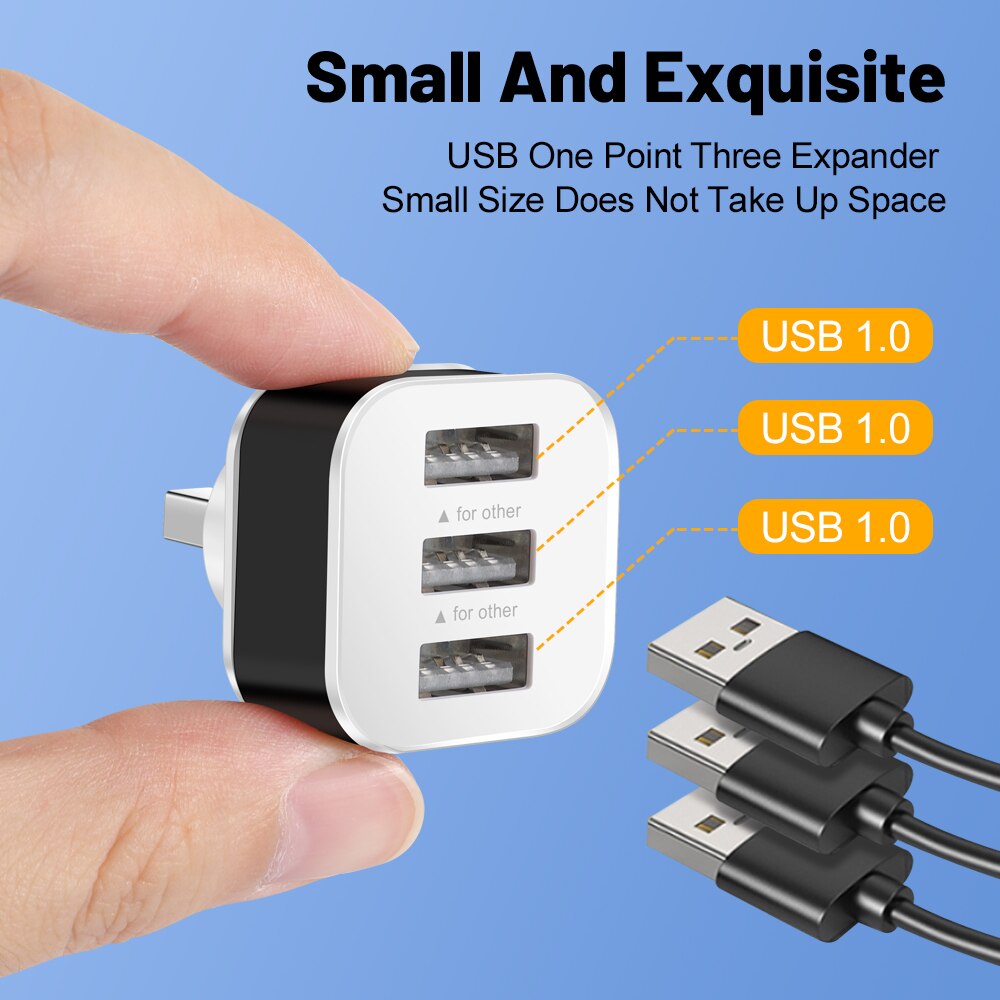3 Port USB Slots Adaptor USB 3 - Electronics Gadgets For Car recension och pris