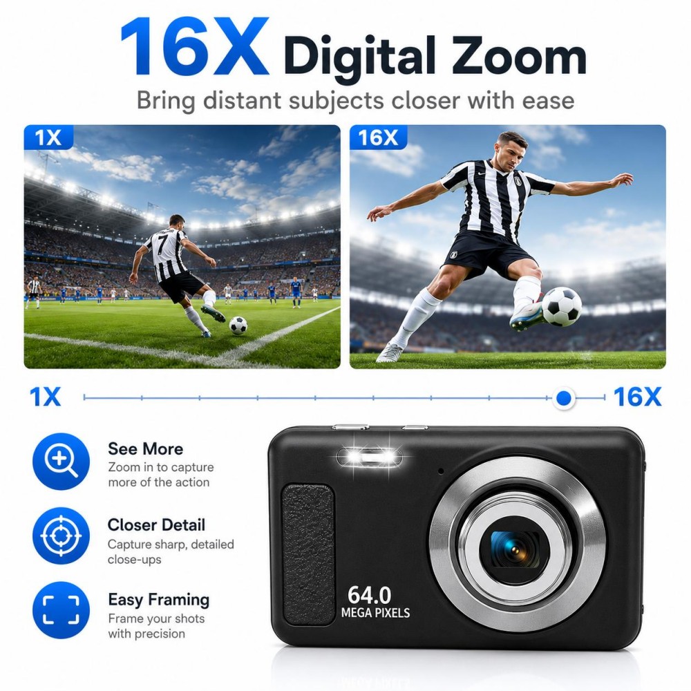 4K Ultra HD Portable Digital C - Electronic Gadgets For Home recension och pris