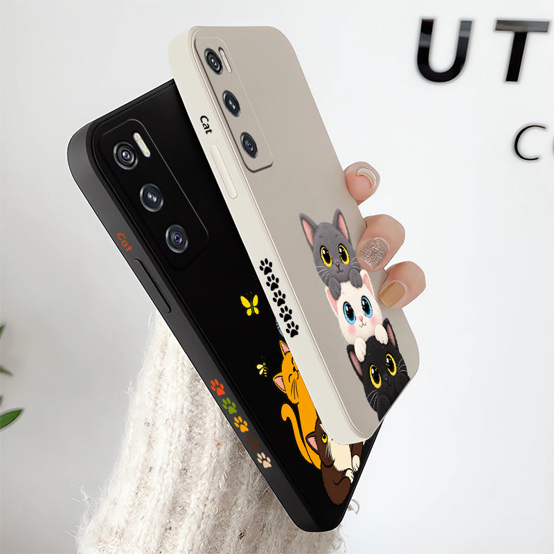 Cute Coloful Cats Phone Case F - Vivo V40 recension och pris