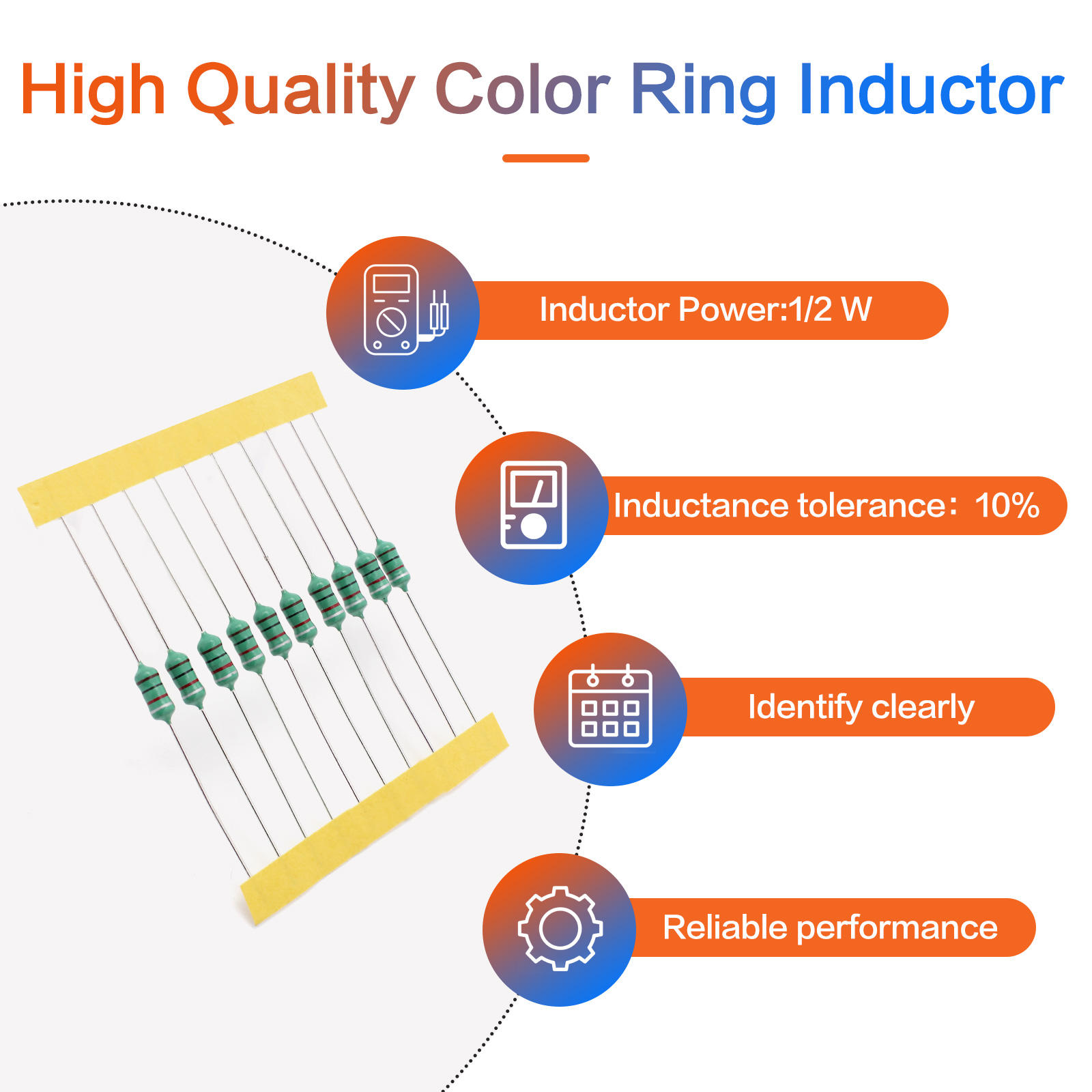 200pcs 1/2W 0410 Color Ring In - Diy Electronics Gadgets recension och pris